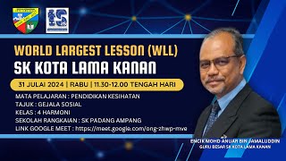 PDPC WORLD LARGEST LESSON WLLGURU BESAR SK KOTA LAMA KANAN [upl. by Kolva]