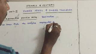 Signals amp Systems  Exponential Fourier series  Derivation [upl. by Asatan253]