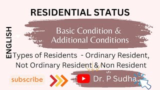 Residential Status of Individual  Basic amp Additional conditions [upl. by Annim]