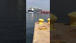 Marella Discovery and Celebrity Infinity cruiseships at the same time in the thessaloniki port [upl. by Atnoek]