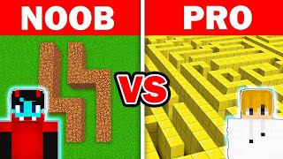 Minecraft NOOB vs PRO GIANT MAZE BUILD CHALLENGE  Tagalog [upl. by Atikram678]