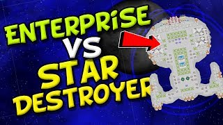 ENTERPRISE vs STAR DESTROYER  Cosmoteer Star Wars amp Death Star  Game of Space Battles [upl. by Balliol405]