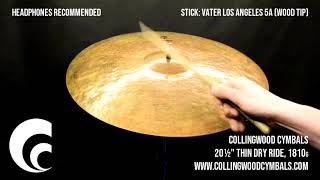 Collingwood Cymbals 20½quot Thin Dry Ride 1810g [upl. by Petigny]