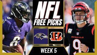 NFL Week 5 Picks  RAVENS vs BENGALS Free Picks Today  NFL Week 5 Predictions [upl. by Canada528]