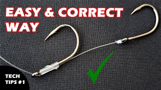 TWIN HOOK SNELL RIG  easy and right way  live and dead baits [upl. by Yelah]