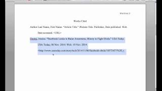 MLA Citation amp in Text Citation with Web Source [upl. by Jews790]