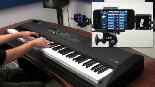 iRig MIDI in action with SampleTank grand pianos and strings on iPhone iPad iPod touch [upl. by Belldas800]