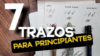 ✨ 7 Trazos básicos de caligrafía para PRINCIPIANTES [upl. by Acnayb]