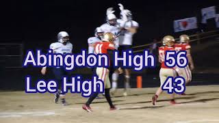 Abingdon High School Football vs Lee High School November 3 2023 [upl. by Aietal]