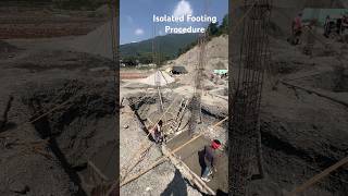 Isolated Footing Demonstrated civilengineering engineering civil construction [upl. by Aihcropal211]