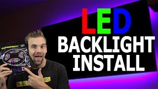 INSTALL LED LIGHTS BEHIND YOUR TV MOD [upl. by Barrus]