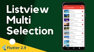 Flutter  Multi Selection in Listview  Listview Multi Selection  Selectable Listview 2022 [upl. by Luiza]