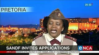 SANDF invites applications [upl. by Iatnahs]