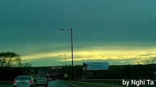 A view of Cumulonimbus and Nimbostratus Clouds from the Passyunk Ave Bridge [upl. by Ahsitel]