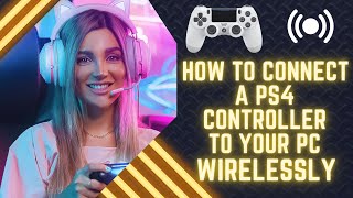 How To Connect A PS4 Controller To Your Pc Wirelessly 2024 [upl. by Berners544]