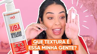 TESTEI O CREME ENCARACOLANDO A JUBA DA WIDI CARE NO MEU CABELO CACHEADO  JULIANA LOUISE [upl. by Nylqcaj]