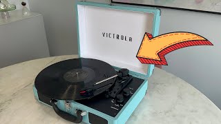 Victrola Vintage Portable Suitcase Record Player with Builtin Speakers  1 Minute Review [upl. by Wall]