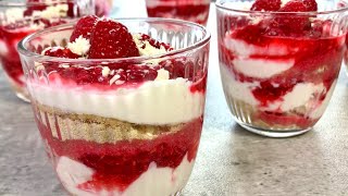 Schnapp dir Himbeeren und mache dieses einfache Dessert in 5 min  Schnelles Dessert im Glas  73 [upl. by Aisirtap]