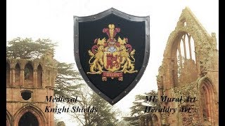 Metal Knight Shields Medieval Coat of Arms Shields  Custom Hand Painted Shields [upl. by Kola450]