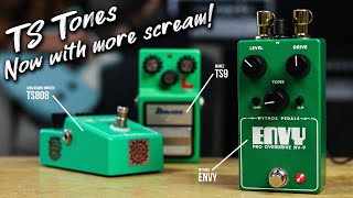 Mythos Envy Overdrive Demo amp Shootout  Envy vs TS9 vs TS808 Tube Screamer [upl. by Ttereve]