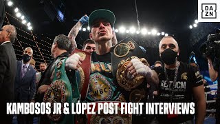 Kambosos Jr amp López Post Fight Interviews [upl. by Yk]