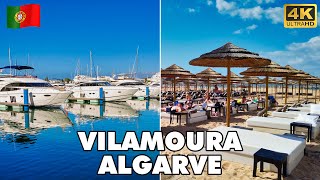 VILAMOURA Algarve Luxury Resort Portugal 🇵🇹  Vilamoura Marina amp Beach Walking Tour [upl. by Winnah]