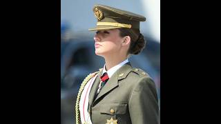 Princess Leonor in a navy dress in celebration of Spains National Day Asturias Spain [upl. by Llehcram]