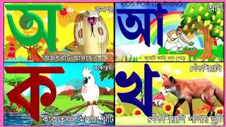 Oi ojogor asche tere Amti Ami Khabo pedeঅয় অজগর আসছে তেড়ে Aye AjagarBangla Cartoon  ka kha go [upl. by Hayotal828]