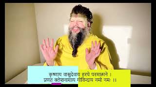 कृष्णाय वासुदेवाय हरये परमात्मने 108 Shri Bhagavad Gita powerful mantra for removing negative enery [upl. by Smukler]