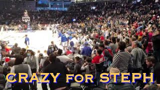 📺 Barclays Center crazy for Stephen Curry MVP chants  Warriors postgame ppl ignore security guard [upl. by Steady]