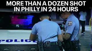 More than a dozen shot in Philadelphia over 24hour period [upl. by Bernadene]