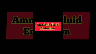 Amniotic Fluid Embolismobstetricsandgynecology [upl. by Philipson233]