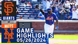 Mets stun Giants with walkoff win 5262024  NY Mets Highlights  SNY [upl. by Rhyne134]