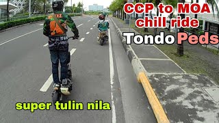 CCP to MOA chill ride TondoPeds 2021 Stand up scooter 2t and 4t Akaso v50 Pro  FELINAWAN [upl. by Ruford]