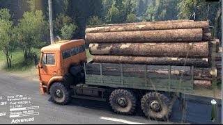 SPINTIRES 2014 Full Version Preview  Kamaz Loaded With Logs [upl. by Jermyn]