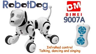 DIMEI 9007A RobotDog InfraRed control Talking Dancing and Singing [upl. by Fianna]