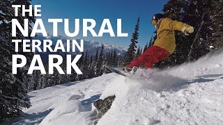 The Natural Terrain Park  Snowboard Jumps Spins amp Crashes [upl. by Atel]