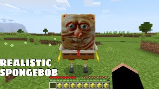 This is the REALISTIC SPONGEBOB CURSED in Minecraft  Coffin Meme [upl. by Enorahs]