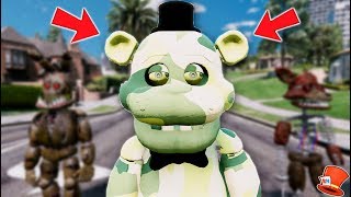 BRAND NEW CAMO FREDDY ANIMATRONIC GTA 5 Mods FNAF RedHatter [upl. by Limaa]