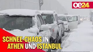 SchneeChaos in Athen und Istanbul [upl. by Sherlocke]