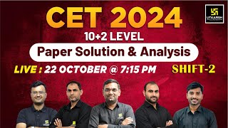 Raj Cet Paper Solution 2024  Raj CET102 Paper Solution amp Analysis Shift 2  Utkarsh Classes [upl. by Tiff]