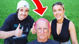 COLOURING OUR DADS HAIR w lazarbeam [upl. by Finzer449]