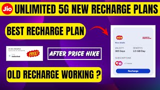 Jio Unlimited 5G Best Recharge Plan  Jio New Recharge Plans July 2024 [upl. by Deanna688]