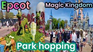 Park hopping in Disney Epcot to Magic Kingdom [upl. by Wills679]