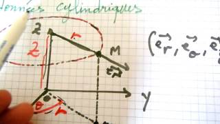 Outils mathématiques systèmes de coordonnées cartésiennes cylindriques et sphériques [upl. by Gotthard]