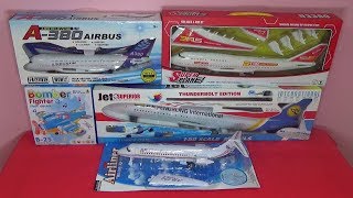 Unboxing Airbus A380 ARJ21 B3380 B25 bomber Boeing 737 plane models [upl. by Vanessa]