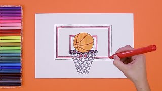 How to draw a Basketball Hoop [upl. by Levi]