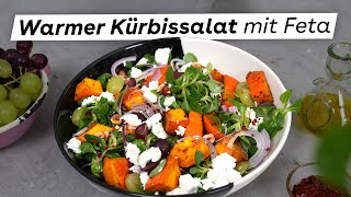 Kürbissalat mit Feta Einfaches und schnelles Rezept für den Herbst [upl. by Gerick241]