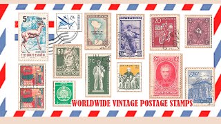 Woldwide Vintage Postage Stamps [upl. by Jillane]