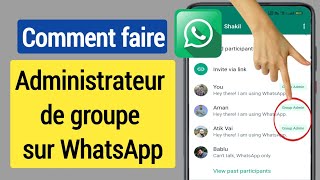 Comment créer un administrateur de groupe dans WhatsApp 2023 [upl. by Cori752]